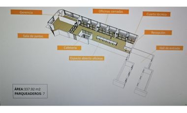 ARRIENDO OFICINA 330 m2 SEMI AMOBLADA  ZONA FINANCIERA CALLE 72