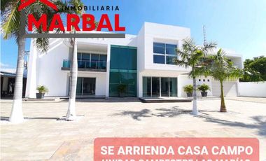 SE ARRIENDA CASA CAMPO UNIDAD CERRADA LAS MARIAS