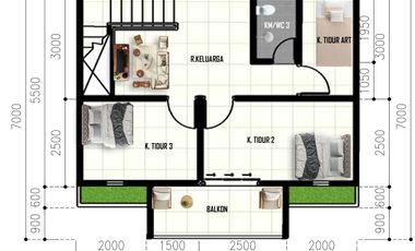 3 menit Tugu Jogja, Rumah 2 Lantai Scandinavia, SHM-PBG