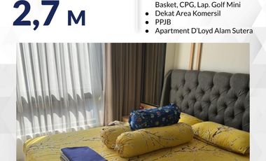 Apartemen 2 BR Dijual di D'Loyd Alam Sutera Full Furnished