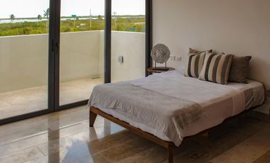 DEPTO EN VENTA MERIDA, PLAYA TELCHAC, TURENA, MOD A, FRENTE AL MAR, LISTO.