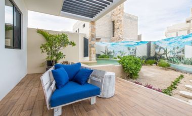 CASA EN VENTA MERIDA, PLAYA TELCHAC, BOCANA, FRENTE AL MAR, LISTO