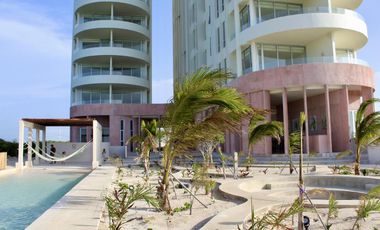 DEPARTAMENTO EN VENTA MERIDA, PLAYA TELCHAC, TEMPORADA, FRENTE AL MAR, LISTA.