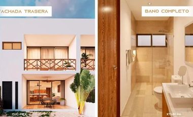 CASA EN VENTA MERIDA, PLAYA CHICXULUB, XTUN HA, TIPO TH EN 2DA FILA, A 2 MESES.
