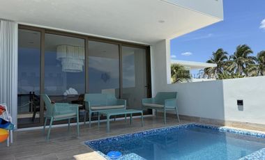 CASA EN VENTA MERIDA, PLAYA TELCHAC, PUERTA DEL MAR, FRENTE AL MAR, LISTO.