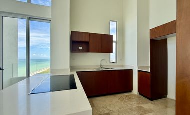 DEPTO EN VENTA, PLAYA TELCHAC, TEMPORADA, MOD. DOBLE ALTURA, FRENTE AL MAR,LISTO