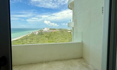 DEPTO EN VENTA, PLAYA TELCHAC, TEMPORADA, MOD. DOBLE ALTURA, FRENTE AL MAR,LISTO