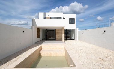 CASA EN VENTA MERIDA, CONKAL, PRIVADA NADIRA, MOD. DOM, ENTREGA INMEDIATA.