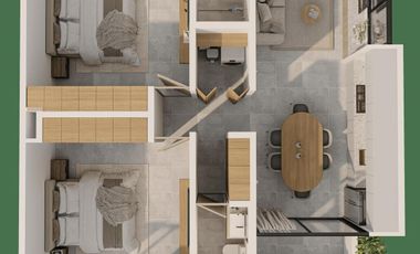 DEPARTAMENTO EN VENTA MERIDA, TEMOZON NORTE, CONDOMINIO EMUNA, MOD B, JUN 27