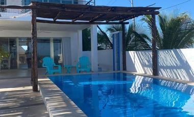 CASA EN VENTA MERIDA, PLAYA SAN BENITO, SEGUNDA FILA, ENTREGA INMEDIATA.