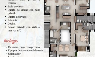 DEPARTAMENTO EN VENTA MERIDA, PLAYA SANTA CLARA, KUXTAL LUX CONDOS, LISTO.