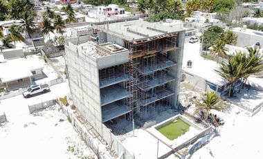 DEPARTAMENTO EN VENTA MERIDA, PLAYA TELCHAC, SEVENNA, MOD. CARACOL, AGO 2025.