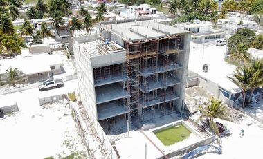 DEPARTAMENTO EN VENTA MERIDA, PLAYA TELCHAC, SEVENNA, MOD. CARACOL, AGO 2025.