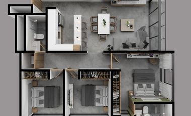 DEPARTAMENTO EN VENTA MERIDA, CHOLUL, DISTRITO LAHUN, MOD. 3 REC, NOV 2026.