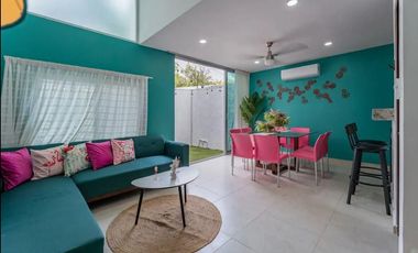 CASA EN VENTA MERIDA, PLAYA CHICXULUB, VILLA FLAMINGO, AMUEBLADA, LISTA.