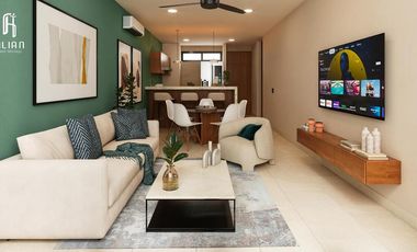 DEPARTAMENTO EN VENTA MERIDA, REAL MONTEJO, ALIAN, MOD ESMERALDA, A 12 MESES.