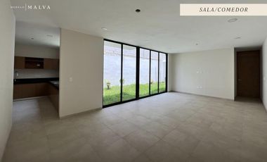 CASA EN VENTA MERIDA, TEMOZON NORTE, PATIO CAREY  MODELO MALVA LISTO