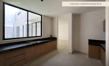 CASA EN VENTA MERIDA, TEMOZON NORTE, PATIO CAREY  MODELO MALVA LISTO