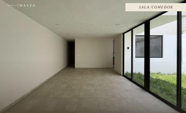 CASA EN VENTA MERIDA, TEMOZON NORTE, PATIO CAREY  MODELO MALVA LISTO