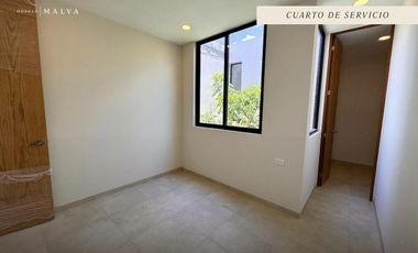 CASA EN VENTA MERIDA, TEMOZON NORTE, PATIO CAREY  MODELO MALVA LISTO