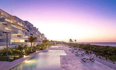 DEPTO EN VENTA MERIDA, PLAYA TELCHAC, TURENA, MOD B, FRENTE AL MAR , LISTA