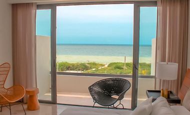 DEPTO EN VENTA MERIDA, PLAYA TELCHAC, TURENA, MOD B, FRENTE AL MAR , LISTA