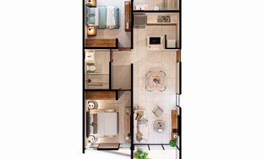 DEPARTAMENTO EN VENTA MERIDA, TEMOZON NORTE, EMWA, MOD. WA, JUNIO 2026.