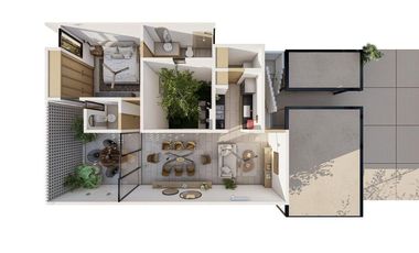 DEPARTAMENTO EN VENTA MERIDA, PRIVADA EMANA,MOD. 2 RECÁMARAS, ENTREGA INMEDIATA.