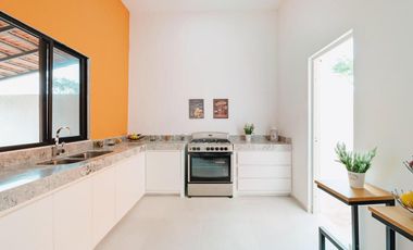 CASA EN VENTA MERIDA, CONKAL, QUINTAS BASPUL, MOD. JAGUAR, ENTREGA INMEDIATA.