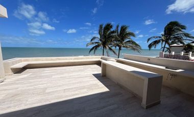 CASA EN VENTA MERIDA, TELCHAC PUERTO, FRENTE AL MAR, EQUPADA, ENTREGA INMEDIATA