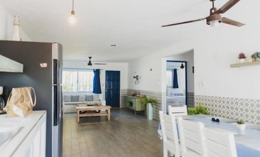 CASA EN VENTA MERIDA, PLAYA CHELEM A 250 MTS DEL MAR, CASA BOMBON, LISTA.