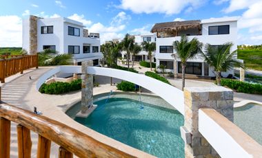 DEPARTAMENTO EN VENTA MERIDA,PLAYA TELCHAC,FRENTE AL MAR,BOCANA,PB,  LISTO.