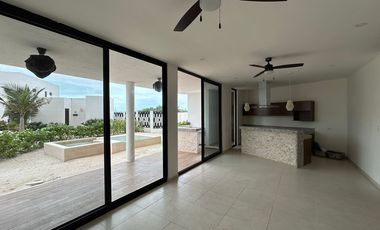 DEPARTAMENTO EN VENTA MERIDA,PLAYA TELCHAC,FRENTE AL MAR,BOCANA,PB,  LISTO.