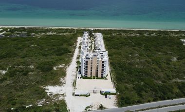 DEPARTAMENTO EN VENTA MERIDA,PLAYA TELCHAC,FRENTE AL MAR,BOCANA,PB,  LISTO.