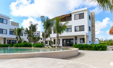 DEPARTAMENTO EN VENTA MERIDA,PLAYA TELCHAC,FRENTE AL MAR,BOCANA,PB,  LISTO.