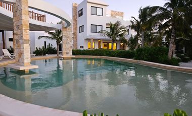 DEPARTAMENTO EN VENTA MERIDA,PLAYA TELCHAC,FRENTE AL MAR,BOCANA,PB,  LISTO.