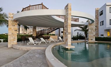 DEPARTAMENTO EN VENTA MERIDA,PLAYA TELCHAC,FRENTE AL MAR,BOCANA,PB,  LISTO.