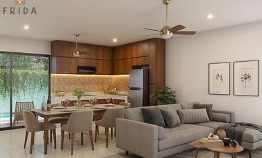 CASA EN VENTA MERIDA, CONKAL, PRIVADA FRIDA RESIDENCIAL, MOD. 3 REC, JUN 2027.