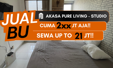 JUAL CEPAT BU APARTEMEN AKASA PURE LIVING STUDIO FURNISHED BSD CITY