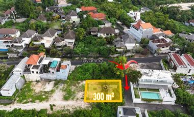 Tanah murah 300m2 kawasan villa toyaning Ungasan idr 7jt/m2