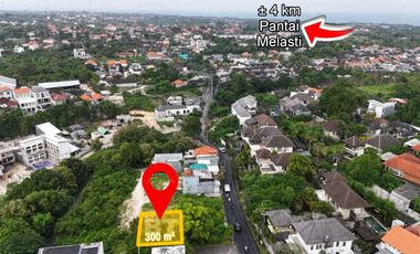 Tanah murah 300m2 kawasan villa toyaning Ungasan idr 7jt/m2