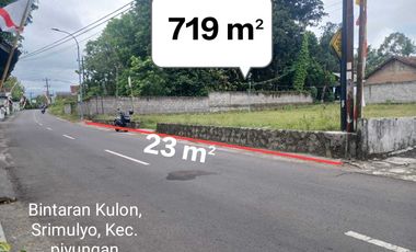 DIJUAL TANAH STRATEGIS PIYUNGAN JOGJA 719 M2 HOOK, SHM READY!