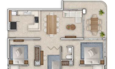 Departamento(Rímini) en Venta en Mar Bello, San Benito