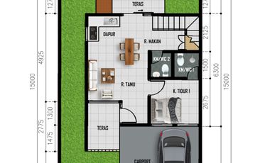 5 Menit Ringroad Barat, Rumah Industrial Jl. Sidokarto Godean, SHM-PBG