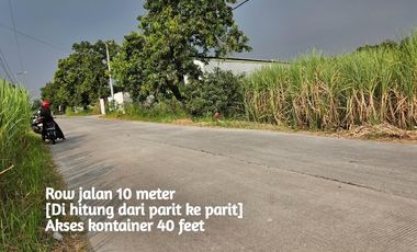 Termurah lahan zona gudang mojokerto nol jl cor akses kontainer 40 ft