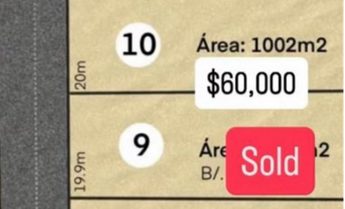 TERRENO / COSTA ESMERALDA / SAN CARLOS  / 1002m2 / EXCLUSIVO