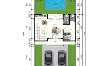 Rumah Bonus Kolam Renang Jl. Damai Tipe Bali 110/171. SHM PBG