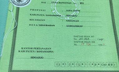 Rumah Bagus 2 lantai, Perum Griya Permata Gedangan, Sidoarjo