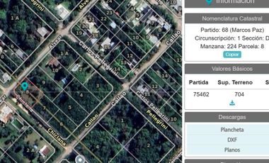 Terreno en venta - 704mts2 - Marcos Paz