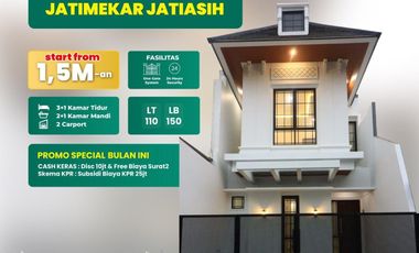 585.Townhouse Premium 2lt Modern Ready Stock di Jatimekar Jatiasih